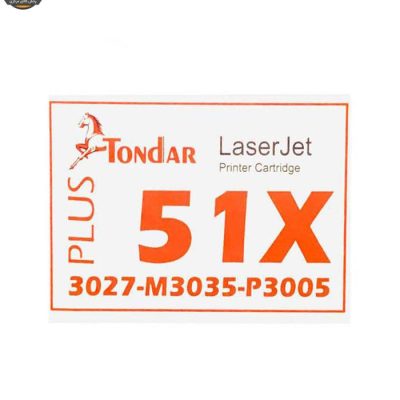تونر HP مشکی تندر مدل 51X Plus ظرفیت13000برگی دوسال گارانتی تعویض کد8088 | فروشگاه اینترنتی پخش کالای مرکزی