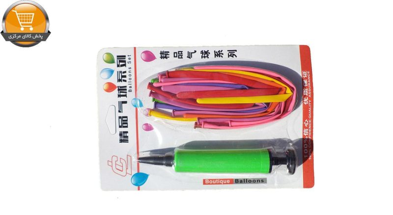 بادکنک BALLOONS SET مدل CL به همراه تلمبه بسته 25 عددی سایز 200 × 180