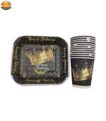 بشقاب و لیوان یکبار مصرف کد p-015 مجموعه 24 عددی