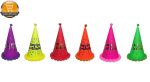 کلاه تولد مدل Black Light Happy مجموعه 6 عددی