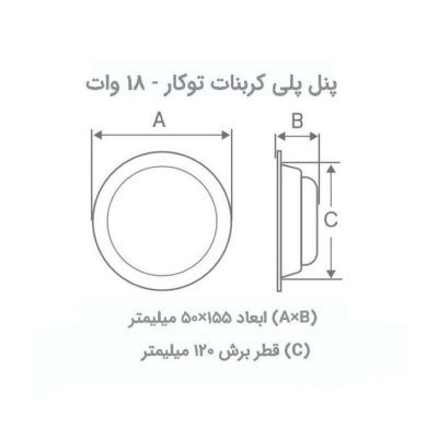 پنل ال ای دی 18 وات بروکس مدل GP-Bi | پخش کالای مرکزی