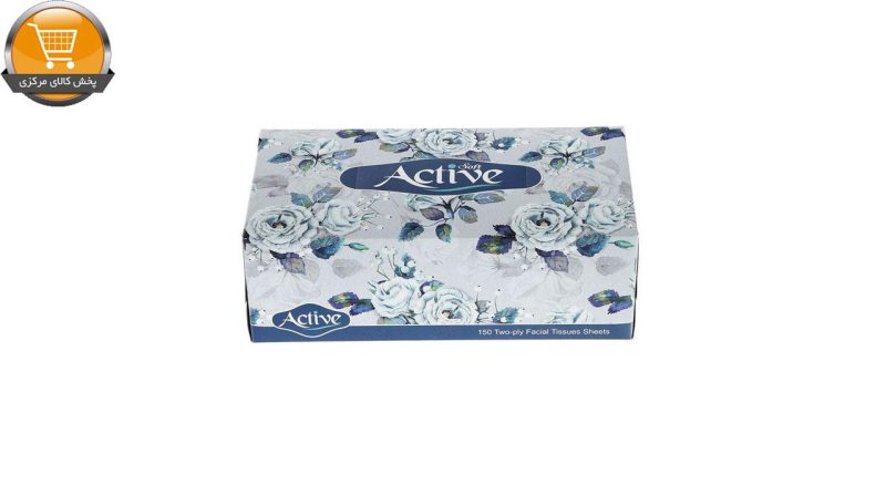 دستمال کاغذی 150 برگ اکتیو مدل Yas Flower | پخش کالای مرکزی