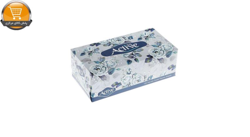 دستمال کاغذی 150 برگ اکتیو مدل Yas Flower | پخش کالای مرکزی