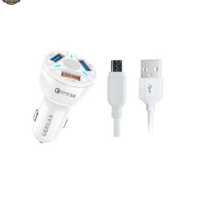 شارژر فندکی جرلکس مدل GC-06 به همراه کابل تبدیل microUSB | فروشگاه اینترنتی پخش کالای مرکزی