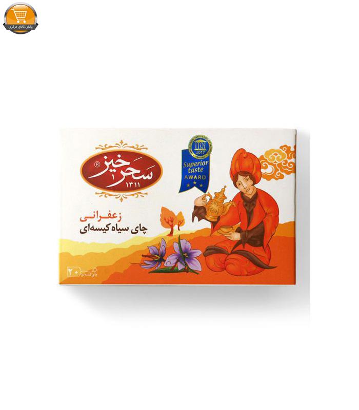 01-18 چای سیاه کیسه ای زعفرانی بسته 20 عددی - تصویر 1