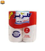 دستمال توالت چهارقلو گلریز مدل DL بسته 18 عددی - تصویر 2