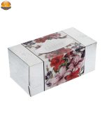 دستمال کاغذی 100 برگ گلریز گلدار طرح طلايي و نقره اي - Image 5