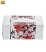 دستمال کاغذی 100 برگ گلریز گلدار طرح طلايي و نقره اي - Image 4