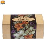 دستمال کاغذی 100 برگ گلریز گلدار طرح طلايي و نقره اي - Image 3