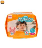 پوشک بچه مای بیبی کد 01 سایز 4 بسته 34 عددی - Image 9