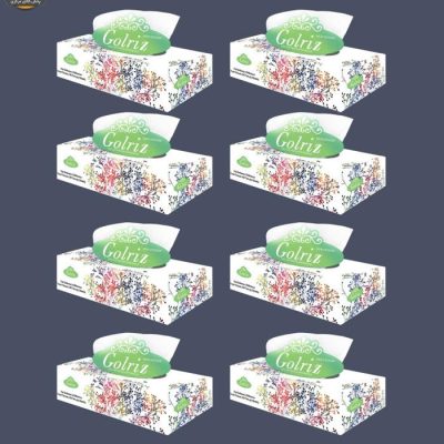 دستمال کاغذی 100 برگ گلریز مدل جوانه بسته 8 عددی | فروشگاه اینترنتی پخش کالای مرکزی