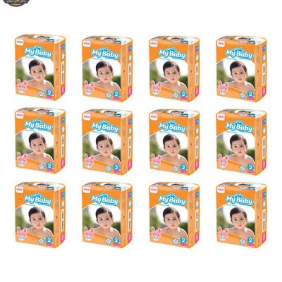 پوشک بچه مای بیبی مدل خانواده شاد سایز 2 دوازده بسته 10 عددی | فروشگاه اینترنتی پخش کالای مرکزی