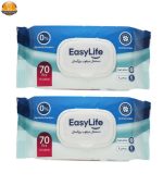 دستمال مرطوب ایزی لایف مدل 001 بسته 2 عددی | فروشگاه اینترنتی پخش کالای مرکزی
