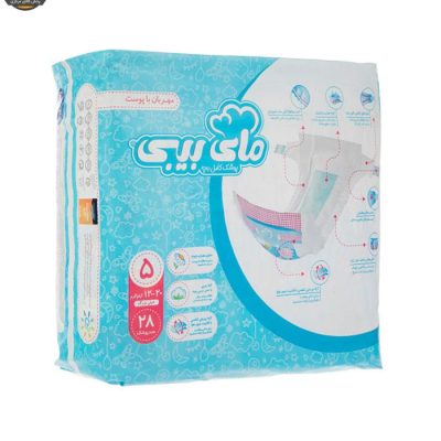 پوشک بچه مای بیبی مدل مهربان با پوست سایز 5 شش بسته 28 عددی | فروشگاه اینترنتی پخش کالای مرکزی
