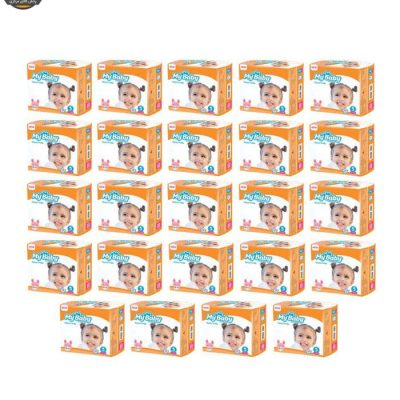پوشک بچه مای بیبی مدل خانواده شاد سایز 5 بیست و چهار بسته 28 عددی | فروشگاه اینترنتی پخش کالای مرکزی