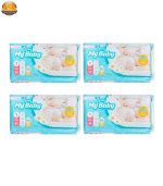 پوشک بچه مای بیبی مدل مهربان با پوست سایز 1 چهار بسته 40 عددی به همراه دستمال مرطوب | فروشگاه اینترنتی پخش کالای مرکزی