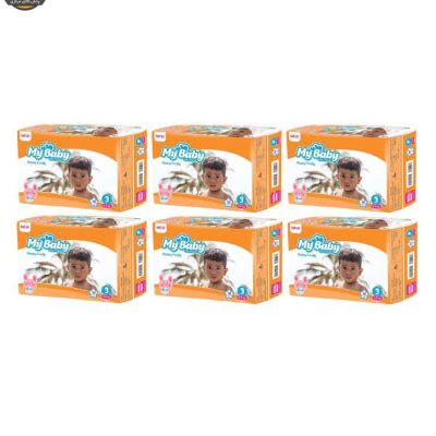 پوشک بچه مای بیبی سایز 3 بسته 38 عددی مجموعه 6 عددی | فروشگاه اینترنتی پخش کالای مرکزی