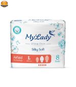 نوار بهداشتی مای لیدی اولترا مدل Silky Soft سایز بزرگ بسته 8 عددی