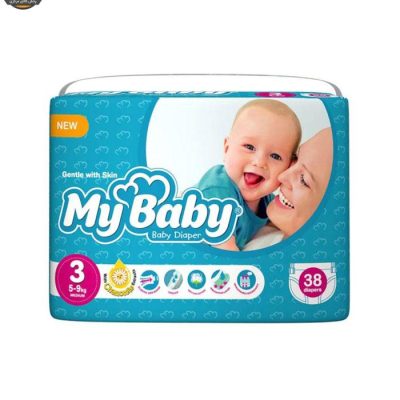 پوشک بچه مای بیبی مدل چسبی سایز 3 بسته 38 عددی | فروشگاه اینرنتی پخش کالای مرکزی