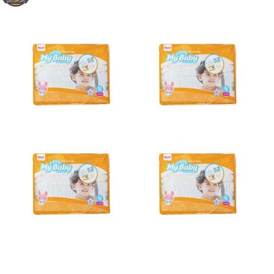 پوشک بچه مای بیبی مدل Happy Family کد 4 بسته سایز 4 مجموعه 4 عددی | فروشگاه اینترنتی پخش کالای مرکزی