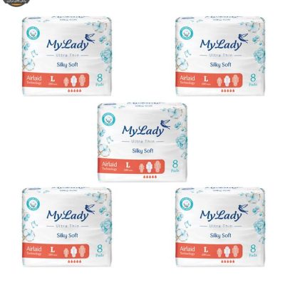 نوار بهداشتی مای لیدی مدل Silky Soft سایز بزرگ مجموعه 5 عددی | فروشگاه اینترنتی پخش کالای مرکزی