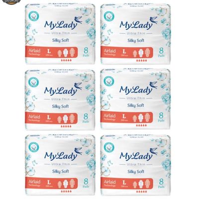 نوار بهداشتی مای لیدی مدل Silky Soft سایز بزرگ مجموعه 6 عددی | فروشگاه اینترنتی پخش کالای مرکزی