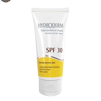 کرم ضد آفتاب SPF30 بدون رنگ هیدرودرم حجم ۵۰ میلی لیتر | فروشگاه اینترنتی پخش کالای مرکزی