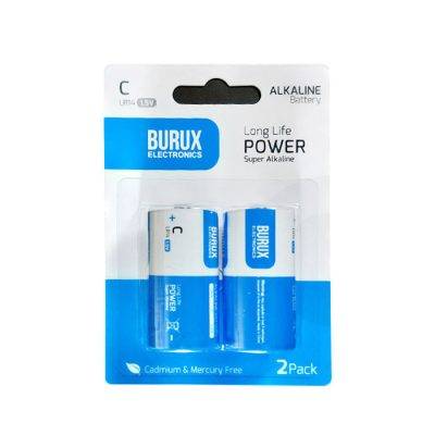 باتری C بروکس مدل super alkaline بسته 2 عددی | فروشگاه اینترنتی پخش کالای مرکزی