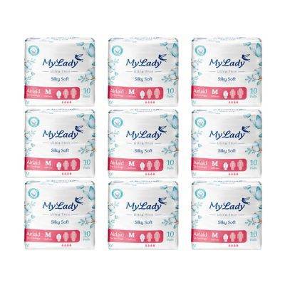 نوار بهداشتی مای لیدی اولترا مدل Silky Soft سایز متوسط مجموعه 9 عددی | فروشگاه اینترنتی پخش کالای مرکزی