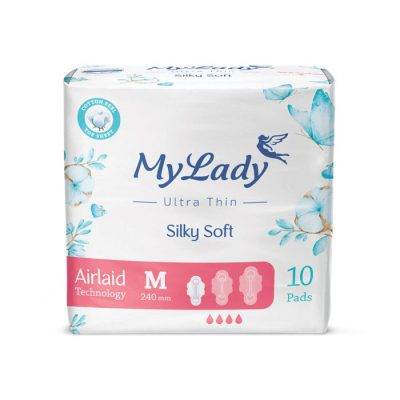 نوار بهداشتی مای لیدی اولترا مدل Silky Soft سایز متوسط مجموعه 10 عددی | فروشگاه اینترنتی پخش کالای مرکزی