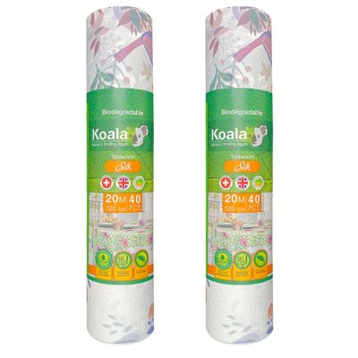 سفره یکبار مصرف کوالا مدل silk طرح پرنده رول 20 متری بسته 2 عددی | فروشگاه اینترنتی پخش کالای مرکزی