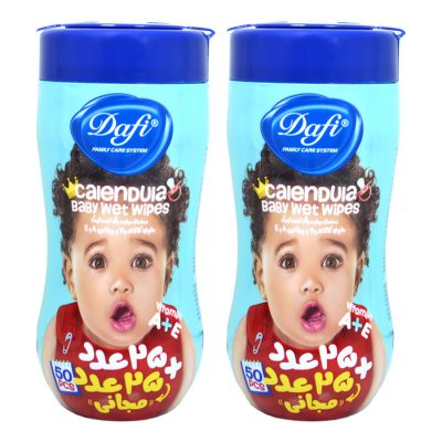 دستمال مرطوب کودک دافی مدل Calendula مجموعه 2 عددی | فروشگاه اینترنتی پخش کالای مرکزی