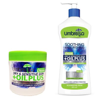 کرم ژل مرطوب کننده آمبرلا مدل Oil Plus حجم 600 میلی لیتر به همراه کرم ژل مرطوب کننده حجم 250 میلی لیتر | فروشگاه اینترنتی پخش کالای مرکزی