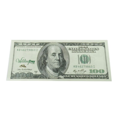 اسکناس تزئینی مدل 100 دلاری طرح پیوندتان مبارک کد 01 بسته 50 عددی | فروشگاه اینترنتی پخش کالای مرکزی