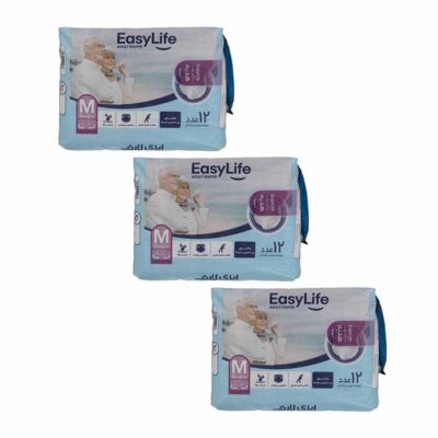 پوشینه بزرگسال ایزی لایف مدل شورتی سایز متوسط بسته 3 عددی به همراه دستمال مرطوب | فروشگاه اینترنتی پخش کالای مرکزی