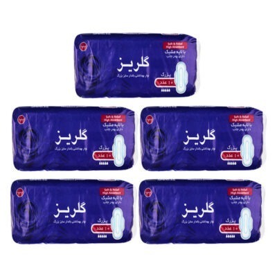 نوار بهداشتی گلریز مدل بالدار مجموعه 5 عددی | فروشگاه اینترنتی پخش کالای مرکزی