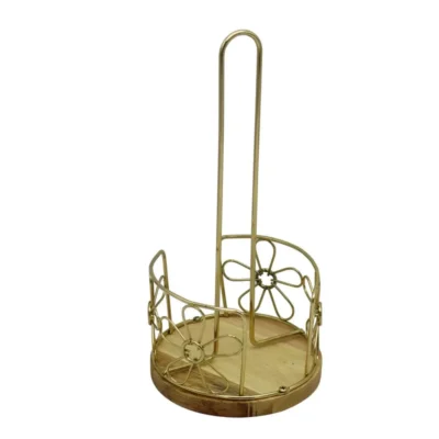 نگهدارنده دستمال کاغذی مدل گرد چوب و فلز کد YP-GERD-FLZ-CHOOB-30CM|فروشگاه اینترنتی پخش کالای مرکزی