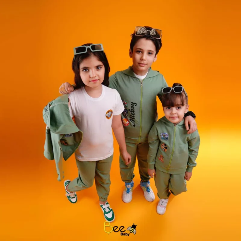 ست 3 تکه لباس بچگانه بچه زنبور