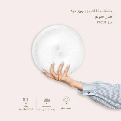 بشقاب غذاخوری نوری تازه مدل سولو 231021T بسته 6 عددی|فروشگاه اینترنتی پخش کالای مرکزی