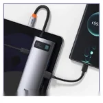 هاب شش پورت بیسوس Baseus Metal Gleam 6 in 1 Multifunctional Type-C HUB CAHUB-CW0G - تصویر 4