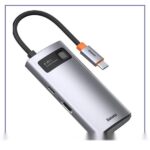هاب 4 پورت بیسوس Baseus Metal Gleam 4 in 1 Multifunctional Type-C HUB CAHUB-CY0G توان 100 وات - تصویر 3