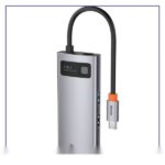 هاب 4 پورت بیسوس Baseus Metal Gleam 4 in 1 Multifunctional Type-C HUB CAHUB-CY0G توان 100 وات - تصویر 4