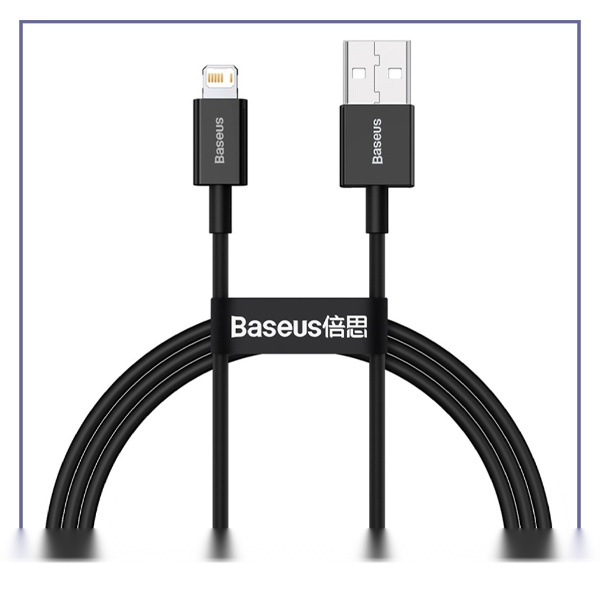E131438-1-446757a38e52 کابل لایتنینگ 1 متری بیسوس Baseus Superior Series USB to iP CALYS-A01 - مشکی - تصویر 1