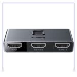 سوییچ دو پورت HDMI بیسوس Baseus Matrix HDMI Splitter Space CAHUB-BC0G