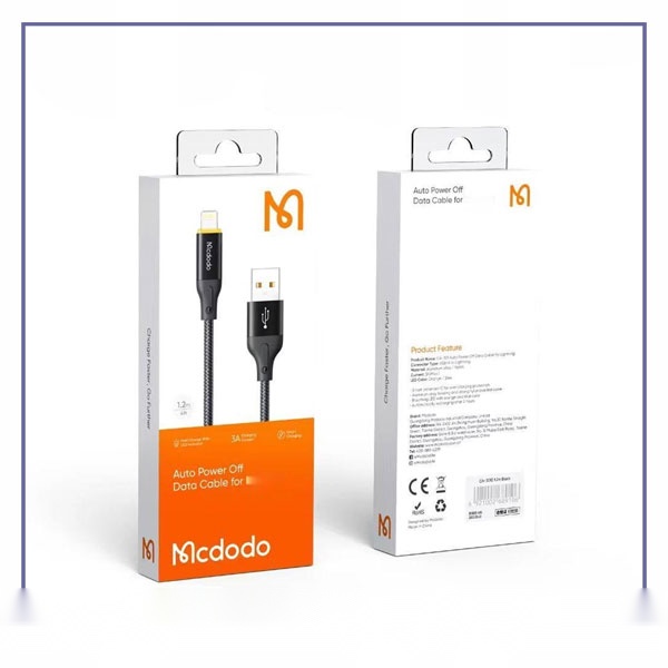 E201167-1-5c96d7a70f68 کابل شارژ قطع کن دار لایتنینگ 1.2 متر مک دودو Mcdodo Auto Power Off Lightning Data Cable CA-3010 - تصویر 1