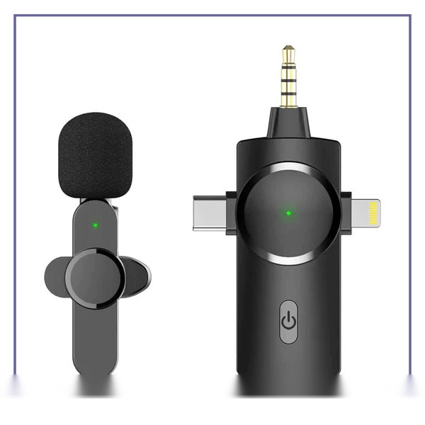 E201691-1-3a83058dcd06 میکروفون یقه ای وایرلس 3 سر کوتتسی COTETCI Wireless Microphone 74003 - تصویر 1
