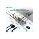هاب 10 پورت تایپ سی کوتسی Coteci 10in1 Multifunctional Docking Station 16013 - تصویر 2