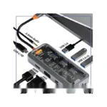 هاب 10 پورت تایپ سی کوتسی Coteci 10in1 Multifunctional Docking Station 16013 - تصویر 9