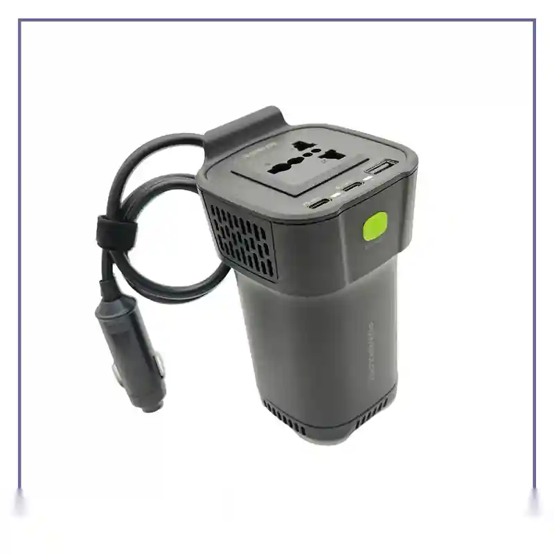 E202281-1-a1aa3b66f4fc اینورتر 150 وات پاورولوژی POWEROLOGY 150W CUP HOLDER POWER INVERTER P150INVBK - تصویر 1
