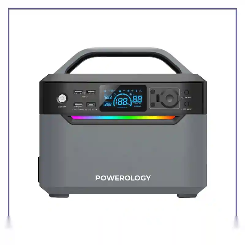 E202284-1-a80fa07b9500 پاورژنراتور قابل حمل 600 وات پاورولوژی Powerology 120000mAh Portable Power Generator Fast Charging 384Wh 600W - تصویر 1